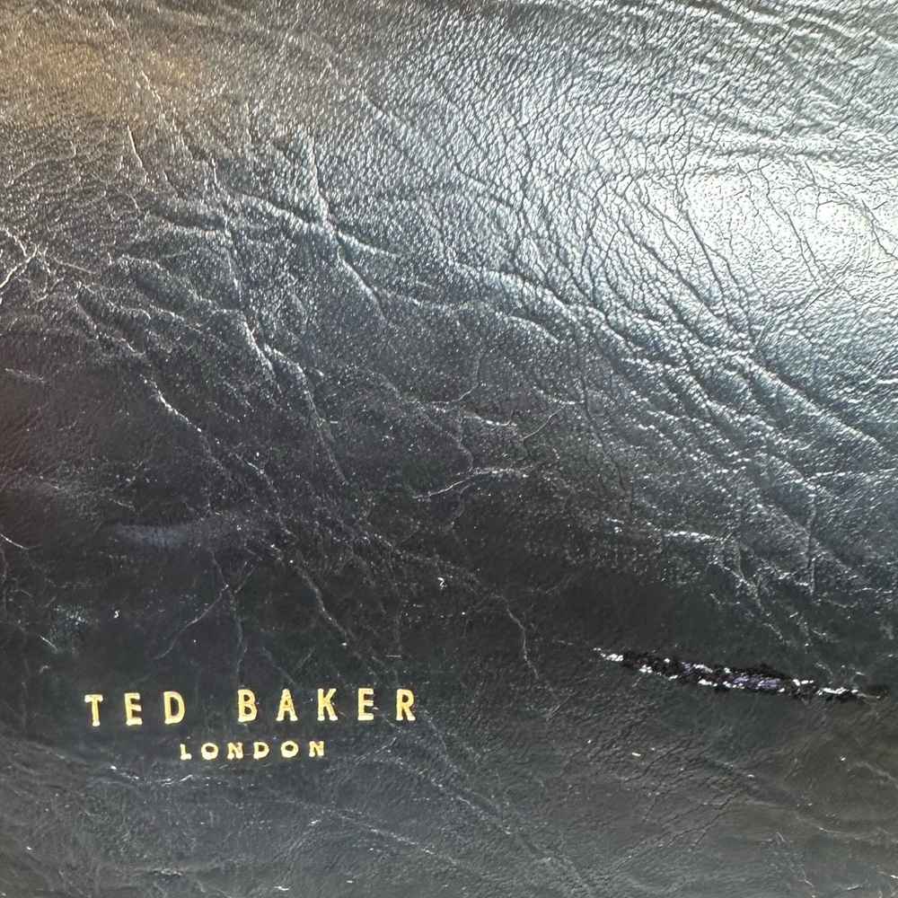 Ted Baker Black Faux Leather Tote with Signature Bow Accent - Picture 9 of 11